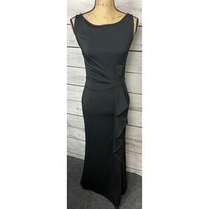 NWOT Vfshow Black Sleeveless Backless Ruffle Cocktail Dress - XS